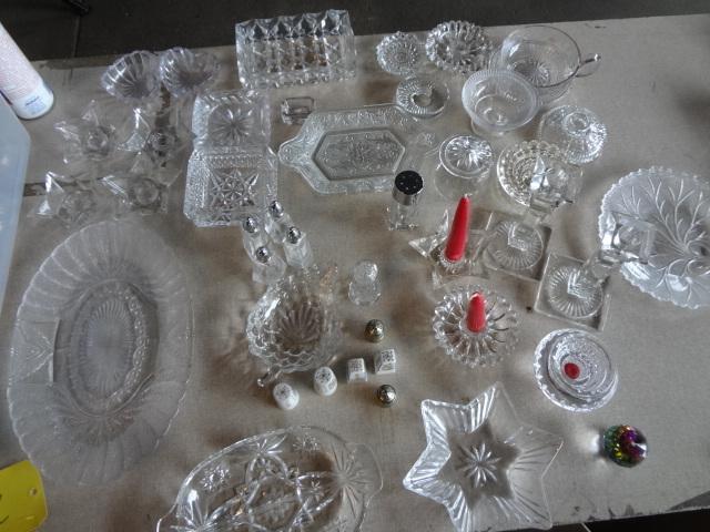lot 553 image: Glass, Candle Holders,SaltPepper, Dishes