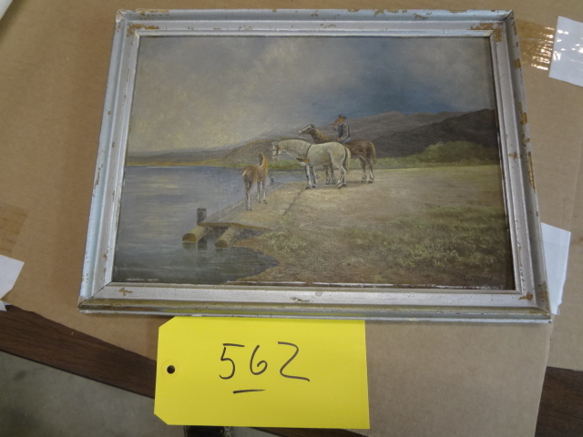 lot 562 image: Cowboy Painting