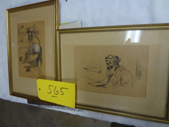lot 565 image: Two Charcoal Etchings