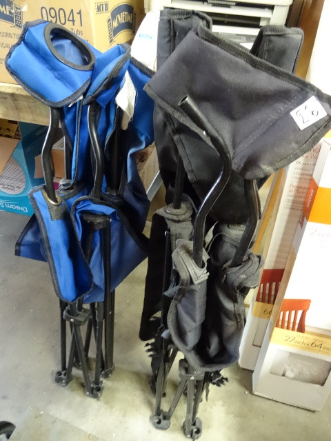 lot 97 image: 2 Folding Chairs With Beer Holder