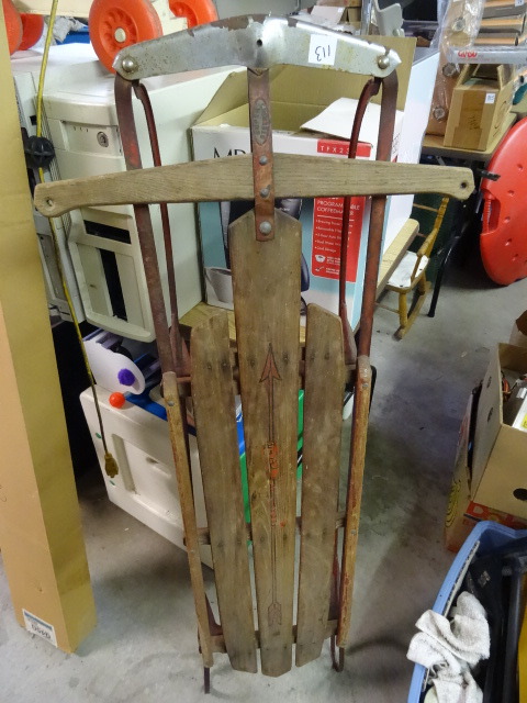lot 113 image: Vintage Snow Sled