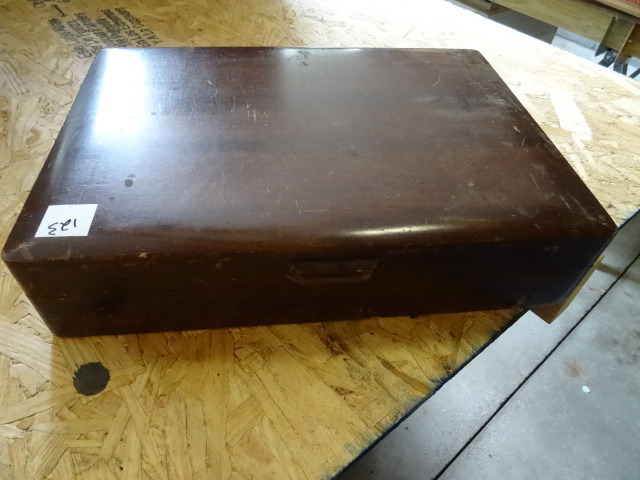 lot 123 image: Vintage Wooden Silverware Box J.B. Hudson