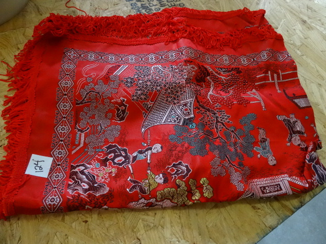 lot 124 image: Oriental Silk Tapestry
