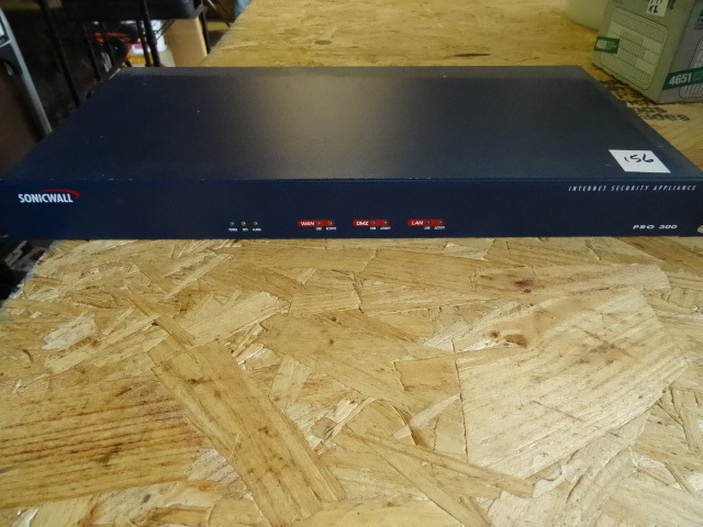 lot 156 image: Sonicwall 1RK05-015 Pro 300 Network VPN Firewall Internet Security Appliance