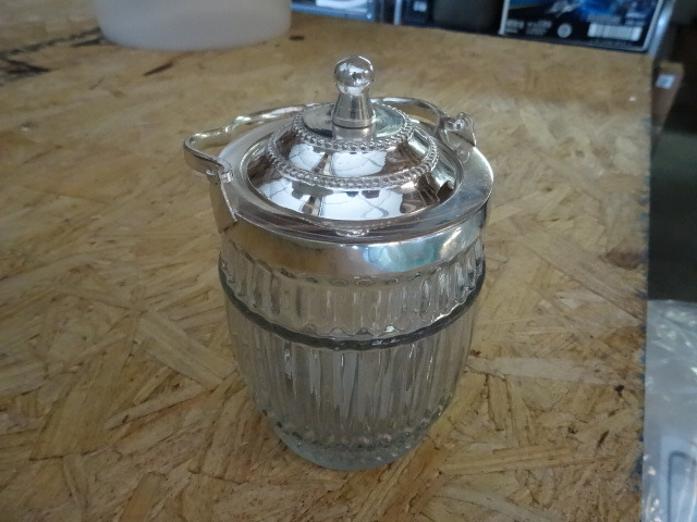 lot 161 image: Box of Jars with lids and a little spoon made by Twos Company