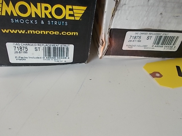 lot 177 image: Pair Monroe 71875ST Struts...