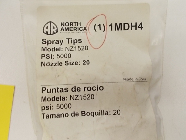 lot 237 image: 5 Pk. Sprayer Tips, Size 20, 5000 P...