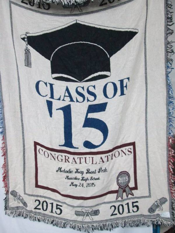 lot 99 image: Class of 2015 Personalized Graduation Throw