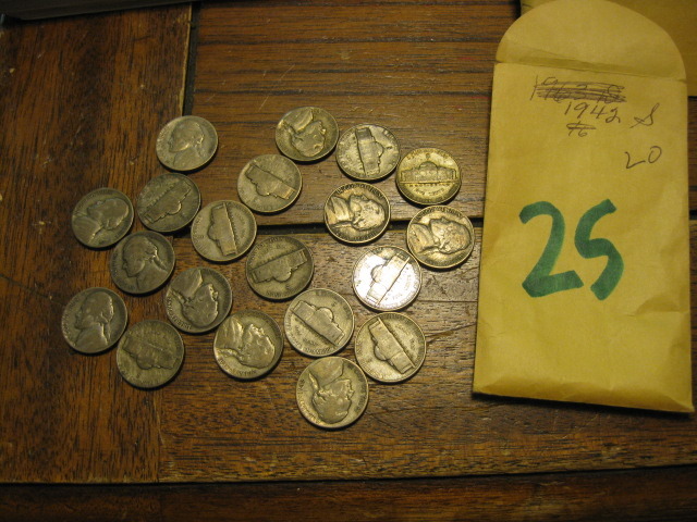 20 1942 S Silver War Nickels