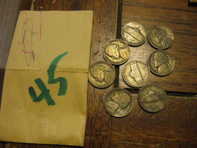 8 1944 S War Nickels