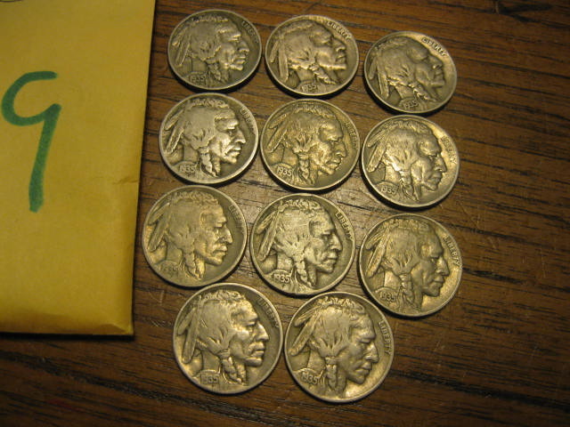 11 Full Date Buffalo Nickels