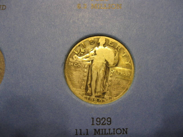 1929, 1930 & 1930 S Standing Liberty Quarters