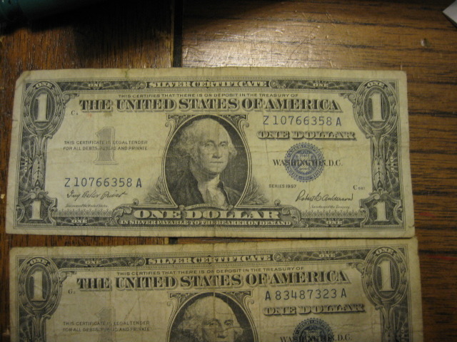 1957, 1957 A & 1957 B Silver Certificates