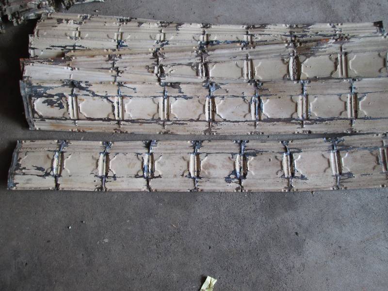 Border strips of antique metal ceil...