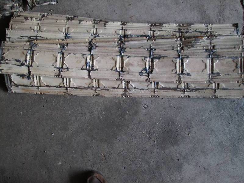 Border strips of antique metal ceil...
