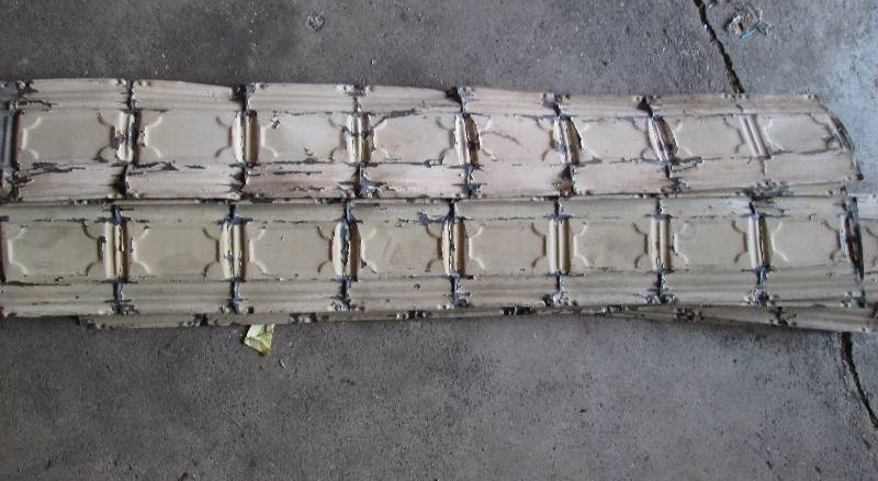 Border strips of antique metal ceil...