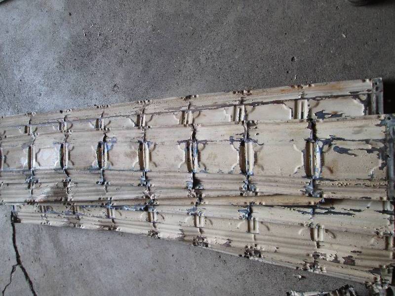 Border strips of antique metal ceil...