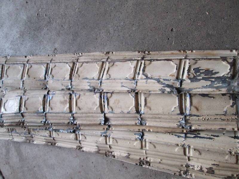 Border strips of antique metal ceil...
