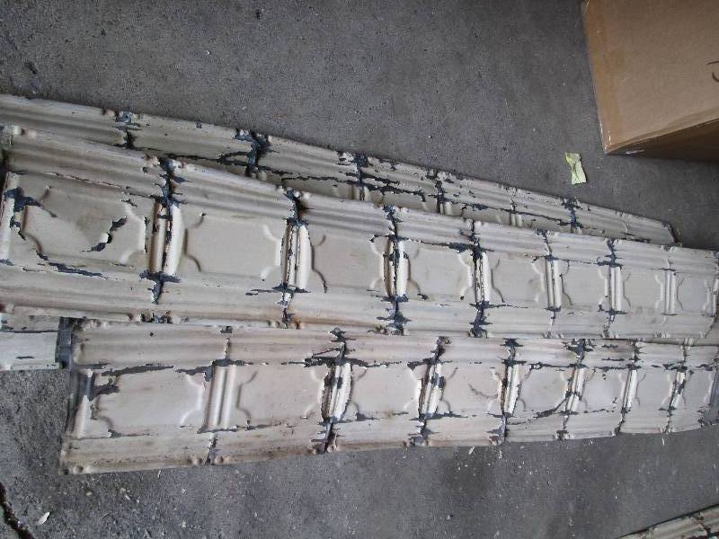 Border strips of antique metal ceil...