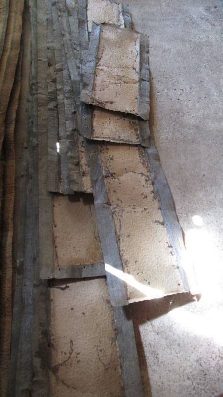 Lot of 12 strips of antique ceiling...