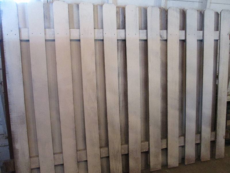 2 panels of double sided picket fen...
