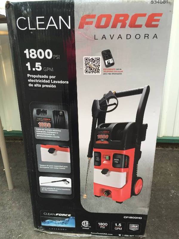 Clean Force 1800PSI Pressure Washer