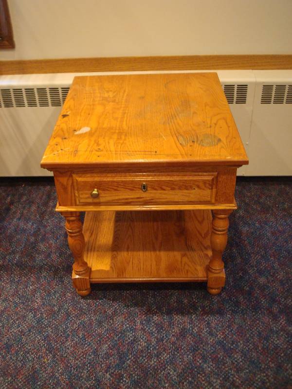 lot 6 image: Wood End Table, Shows Wear