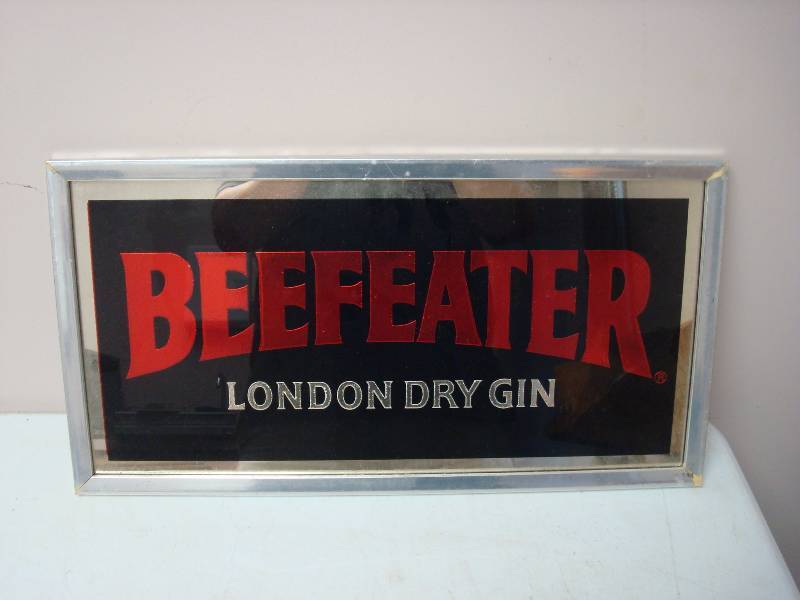 lot 24 image: Beefeater Glass Sign