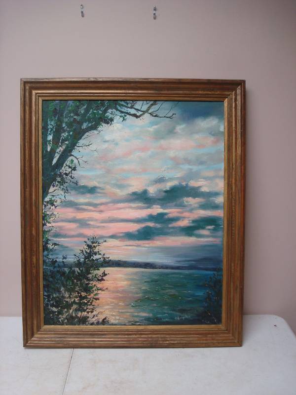 lot 31 image: Large Oil Painting by Carol Livingston