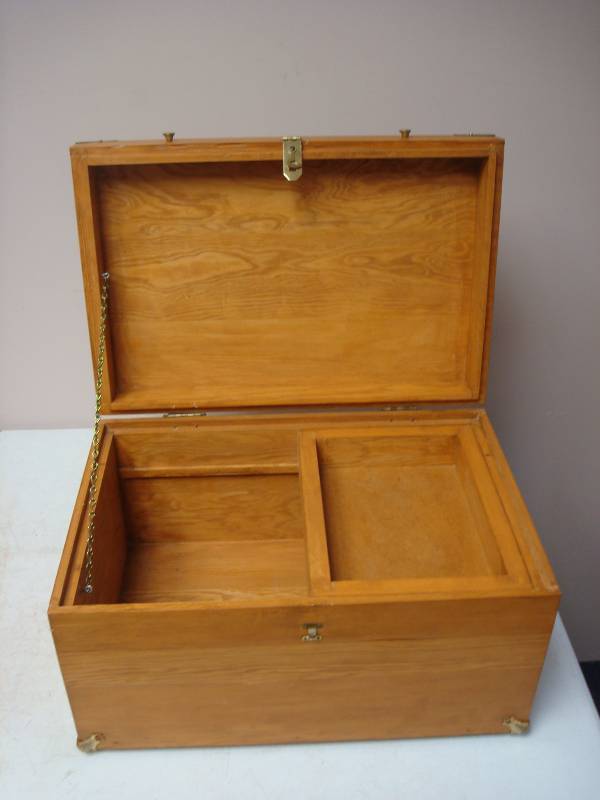 lot 44 image: Wood Box, Has Some Wear