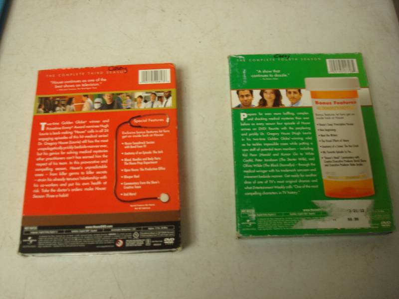 lot 67 image: House Season 3 & 4 DVDs Good Condition