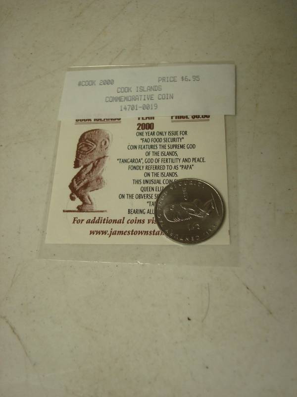 lot 130 image: Cooks Island Coin