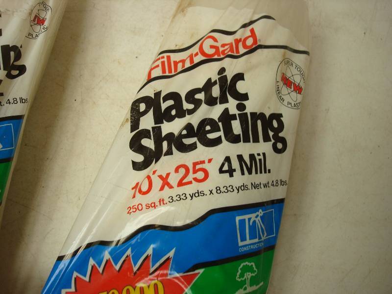 lot 139 image: Two Unused Bags Of Plastic Sheeting