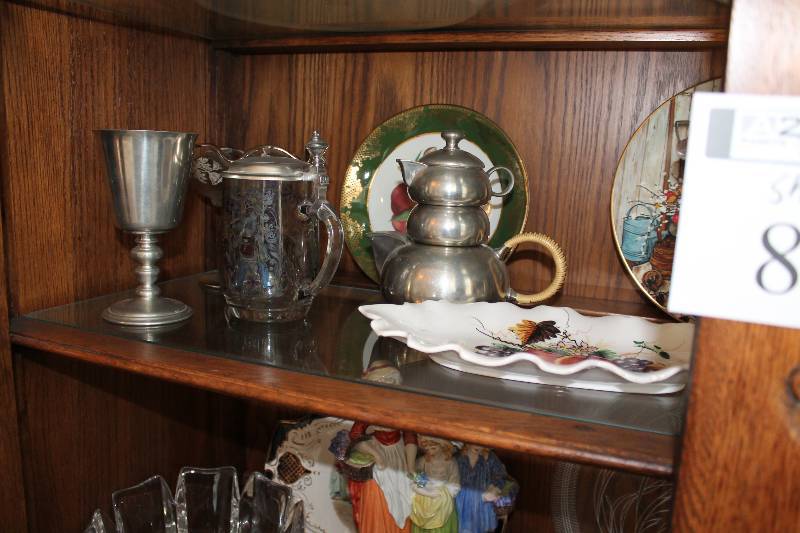 lot 85 image: Shelf Lot Including Weathersby Durability Collectible Dish Collectible Dish Ware Decorative Dish Ware And More.