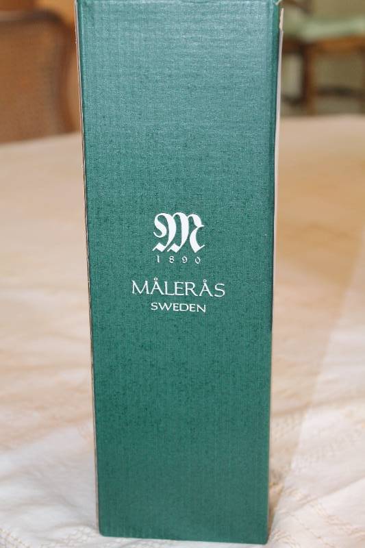 lot 110 image: Maleras Sweden Crystal Vase Long Stem With Original Packaging.