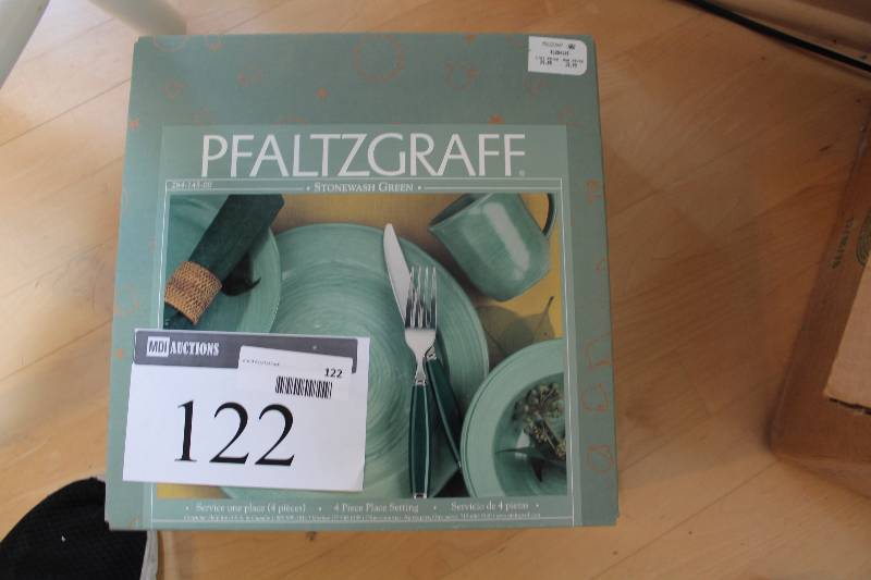 lot 122 image: Pfaltzgraff Dinnerware Set wOriginal Packaging.