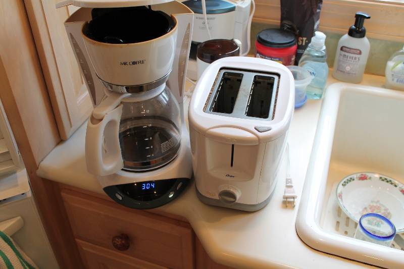 lot 115 image: Lot of (2) Including Mr. Coffee Drip Coffee Maker wGlass Pot Toaster wCord.