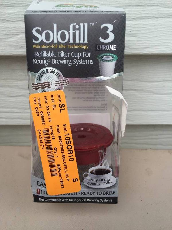 lot 14 image: Solofill Keurig Refillable filter cup