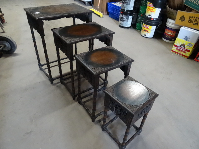 4 vintage nesting tables