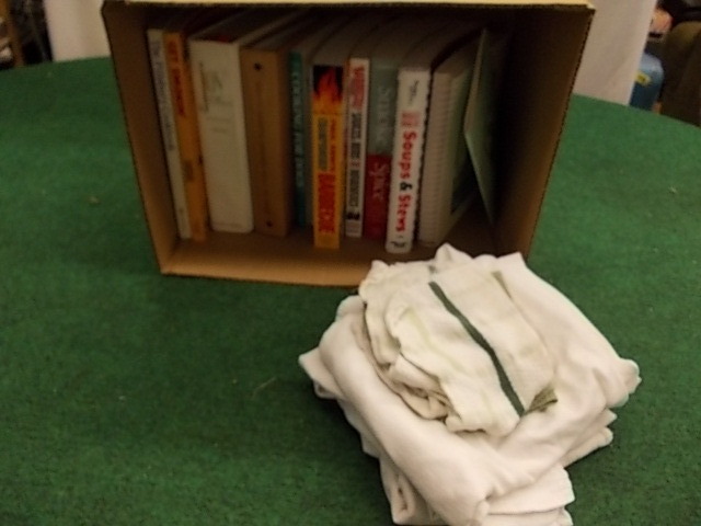 Cookbooks and Kitchen Towels
