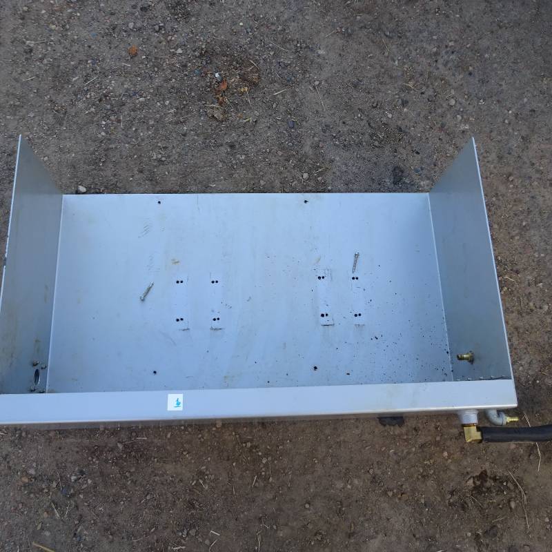 Wall hanging drain catch. 40 x 12 x 24