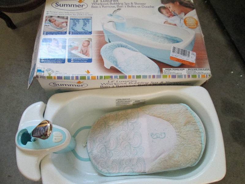 Baby bath with a shower...