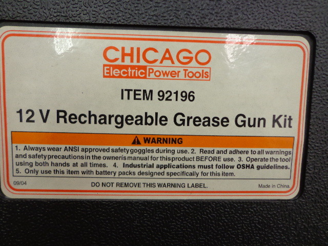 lot 34 image: 12V Rechargeable Grease Gun