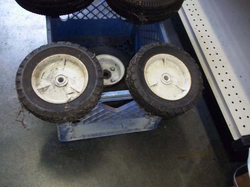 lot 237-COPY image: 5 lawn mower wheels