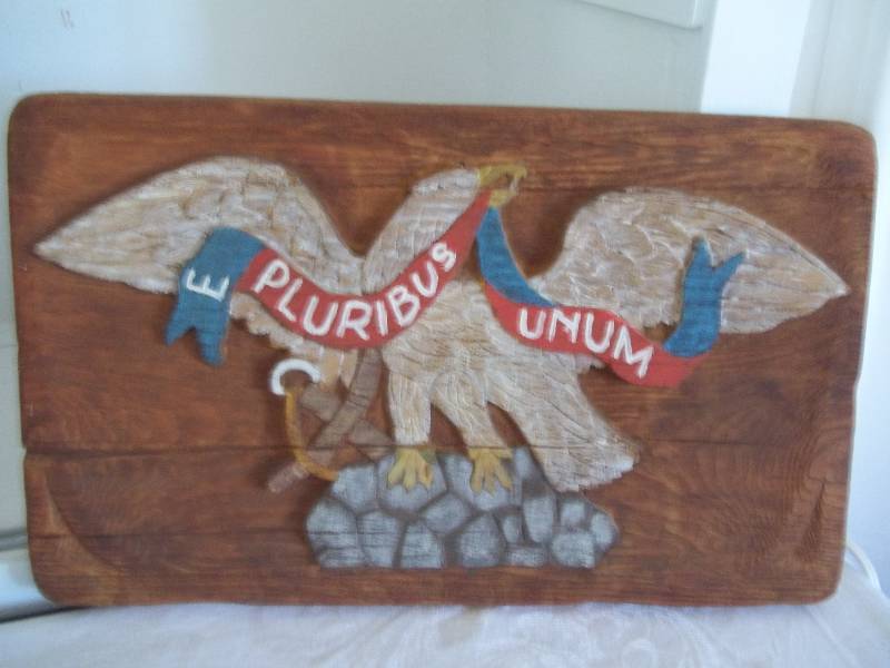 Wall Clock and Patriotic Art