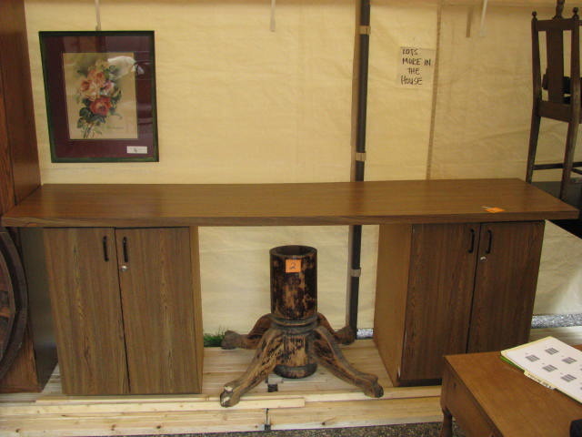 craft or shop locking cabinets with work table