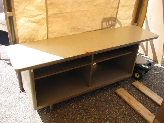 4 shelf metal credenza