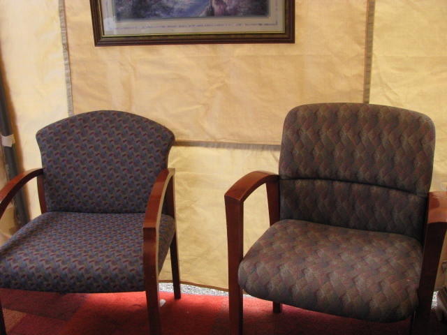 Chairs and framed print