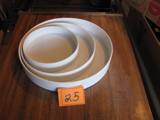 three piece ceramic serving set