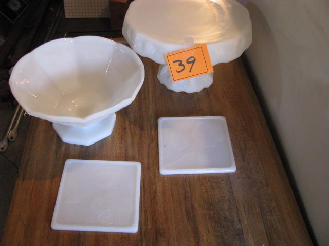 white milk glass items